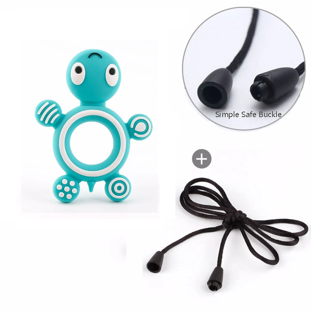 

Turtle Silicone Teether Baby Tortoise Teething Toys Beads DIY Chew Necklace Nursing Pendant Rodents Nurse Gifts Pacifiers Chain
