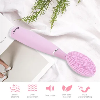 

USB Rechargeable Electric Massage Skin Washing Machine Face Brush Silicone Waterproof Blackhead Remover Face Cleansing Brush