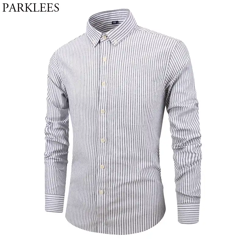 mens fitted dress shirts button down collar