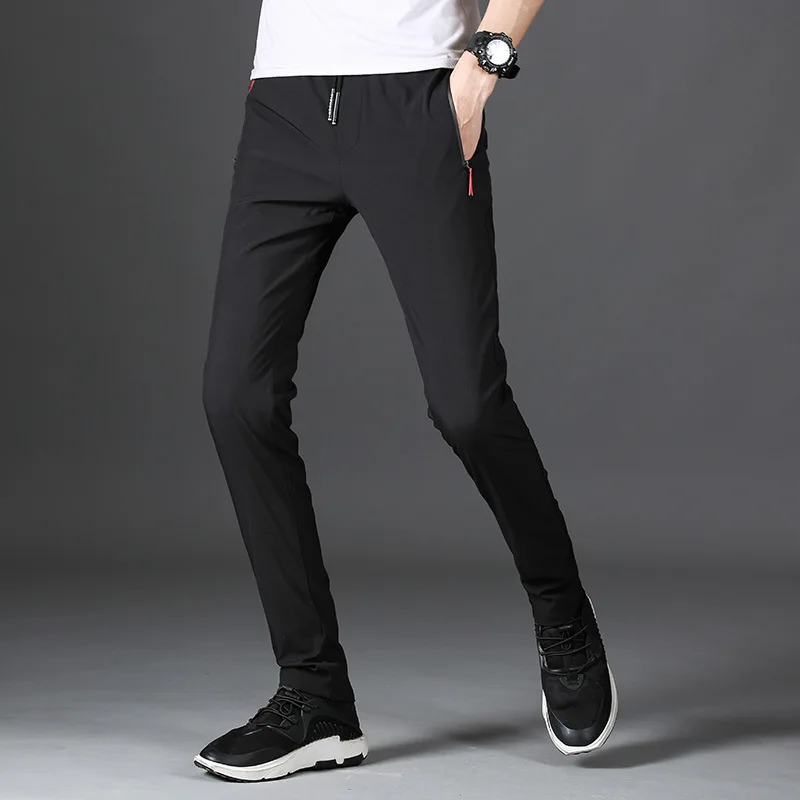 MRMT 2023 Brand Mens Black Trousers Casual Straight Breathable Men