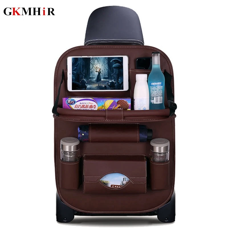 

Car seat back storage leather Auto Organizer bag Universal Multifunction storage box Stowing Tidying Automobile Accessories