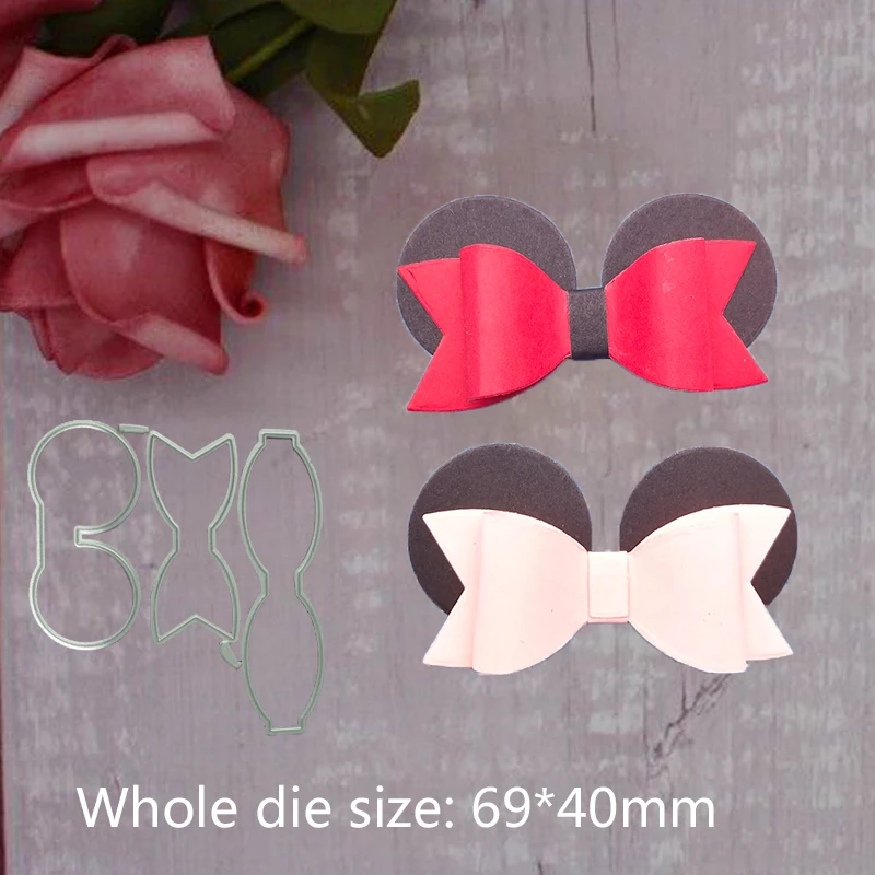 

69*40mm Bowknot new Metal Steel Cutting Dies for decor DIY Embossing Scrapbook Paper Craft Cards stencil Stamps Dies