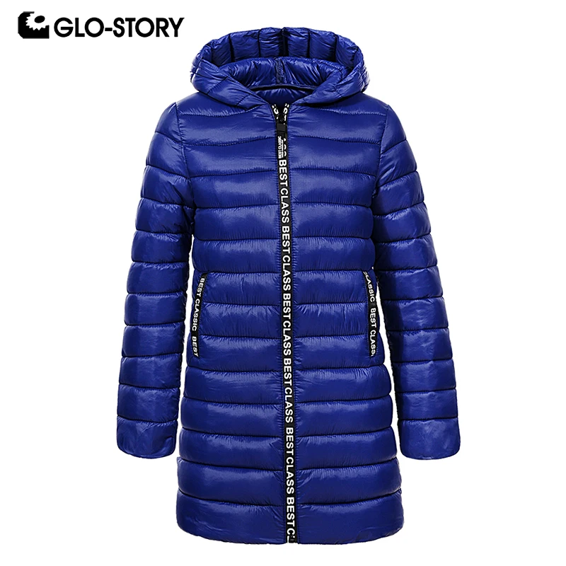 

GLO-STORY Ship From Hungary Kids Girls Streetwear Fall Winter Long Lightweight Parkas Children Hooded Jacket Coats With Fur7372