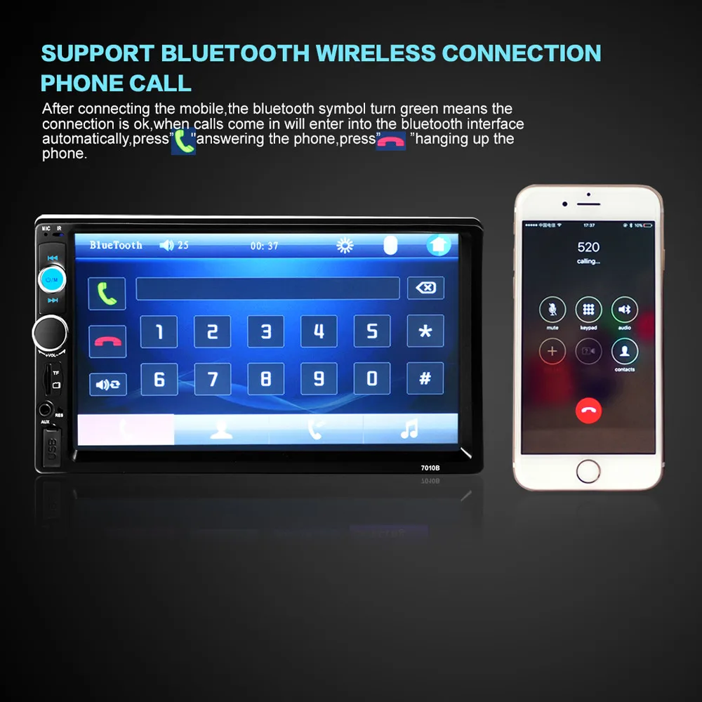 Новое поступление " HD Bluetooth Сенсорный экран стерео радио 2 DIN FM/MP5/MP3/USB/AUX June10