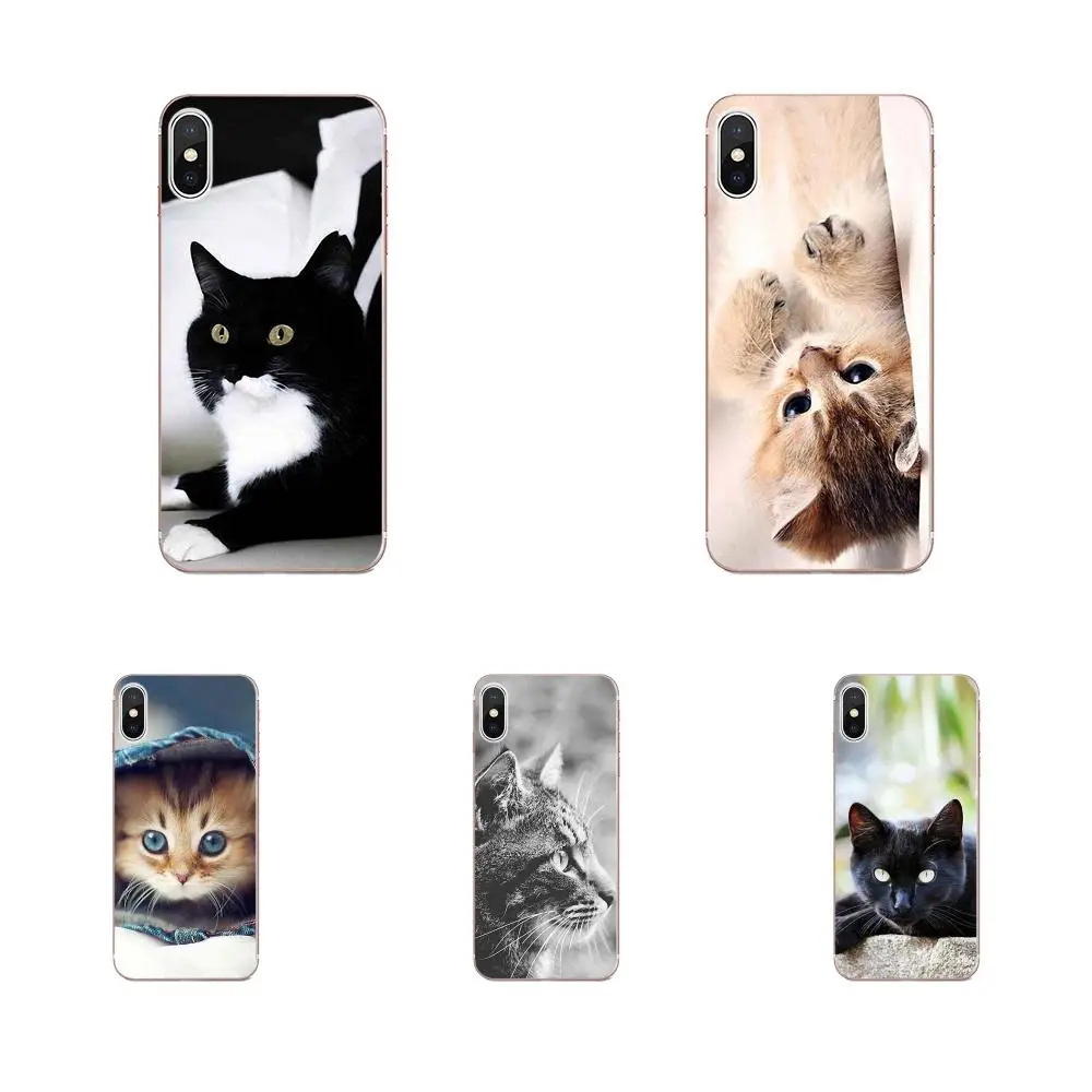 

TPU Protective For Huawei Honor 4C 5A 5C 5X 6 6C 6A 6X 7 7X 8 9 V8 V10 Y3II Y5II Y6II G8 P7 Play Lite Black Kitten Cats