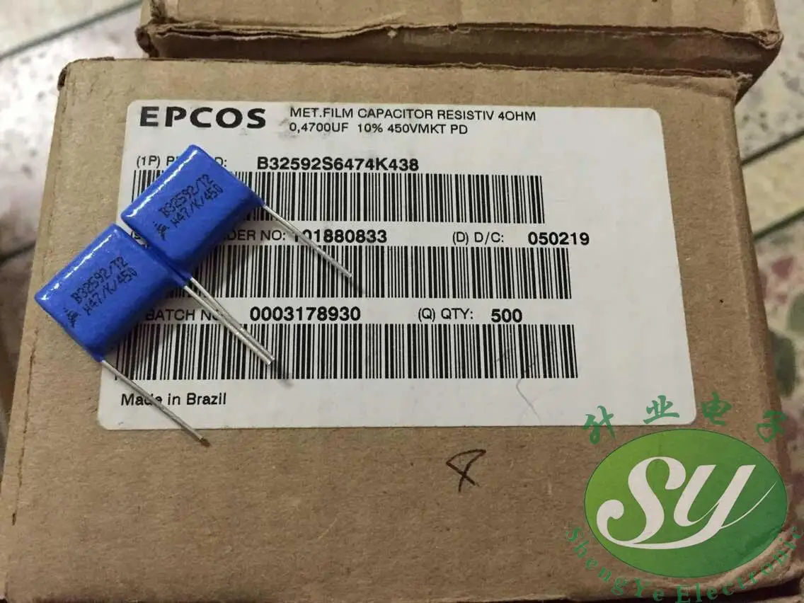 2019 горячая распродажа 20 шт/уп 50 шт в наборе EPCOS 0 47 мкФ/450v 470nf u47 474 Новый пленочные
