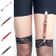 1 пара сексуальные модные чулки Скоба Панк Harajuku нога подвязка пояс с подвязками зажимы для крючков подвязка