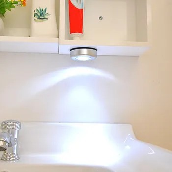 

Stick Pat Lamp 3 LEDs Touch Lamp Ceiling Wall/Cabinet Light Mini LED Night Light Battery-powered Bedside Emergency Lamp 5pcs