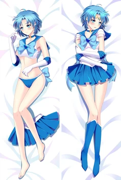 

August update Anime SAILOR MOON Mizuno Ami & Hino Rei & Kino Makoto otaku Dakimakura throw pillow cover hugging body pillowcase