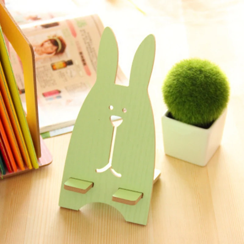 Cute-Cartoon-Rabbit-Wooden-Universal-Phone-Holder-Stand-Cell-Phone-Mount-Holder-for-iPhone-for-Samsung