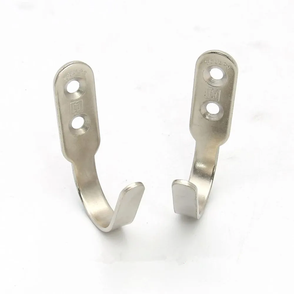

2PCS 80mm Metal Thickening Hook Wall Holder Hanger Bag J-hook Mount Rack Storage Display Bathroom Hooks QLY9495