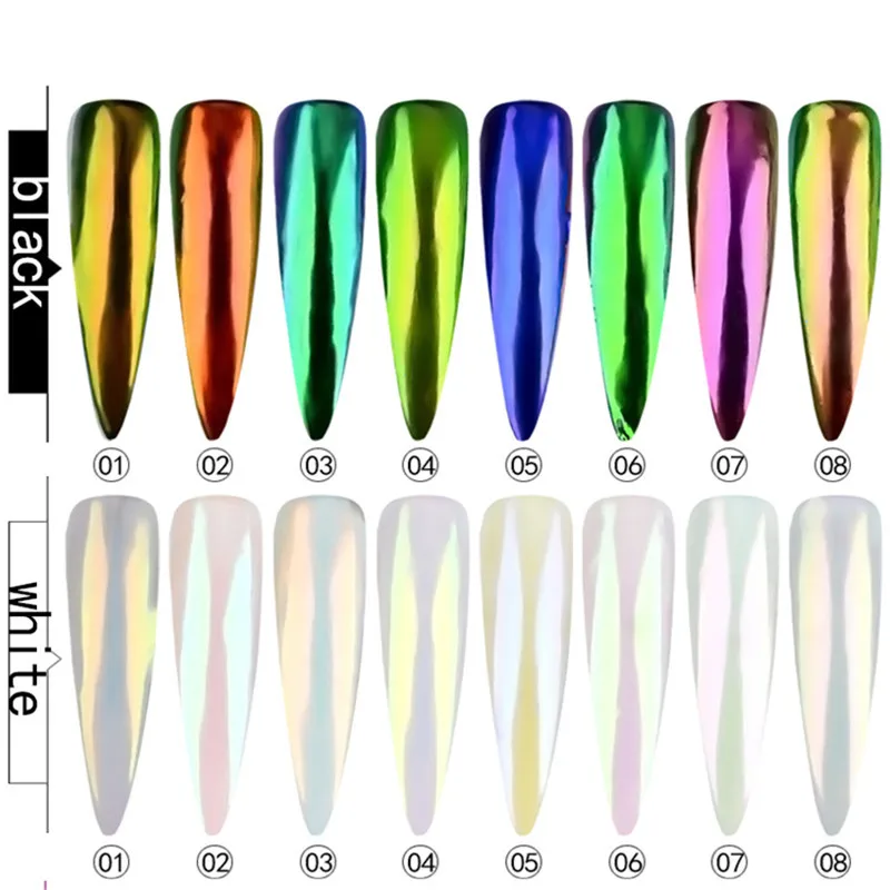 0,2 г/кор. неоновый Единорог Хамелеон порошок для ногтей Русалка Аврора переливающийся блеск для ногтей пыль хромированный пигмент Сделай Сам дизайн ногтей украшение