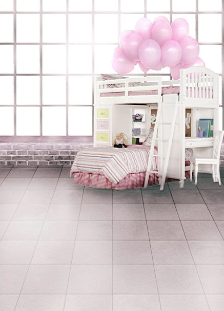 

200cm*150cm(6.5ft*5ft) Child Baby mini Bunk bed toy balloon Newborn photography background 1360