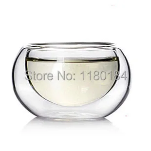 

8PCS/LOT new arrival double layer heat-resistant glass tea cup 50ml OL 0010