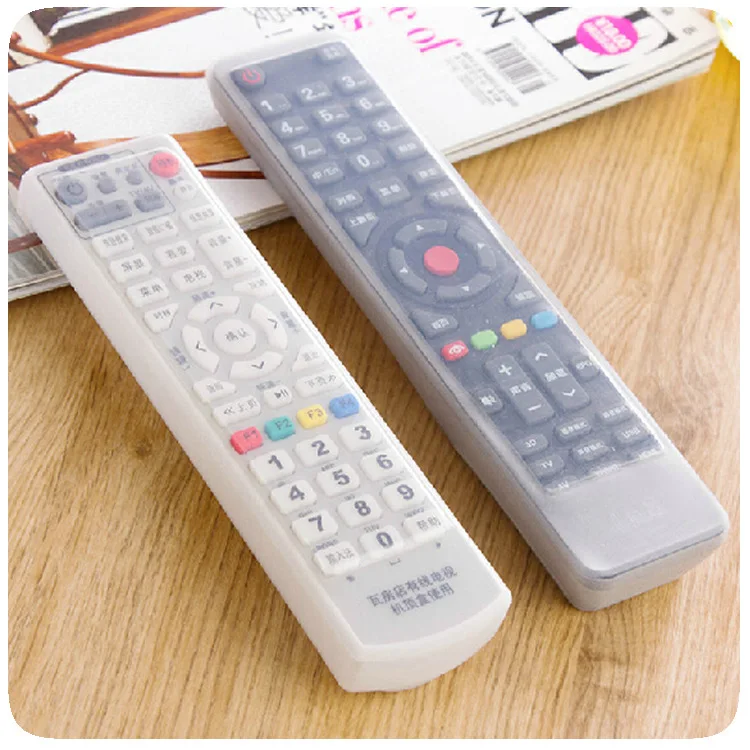 

Silicone TV Remote Control Cover Air Condition Control Case Waterproof Dust Protective Storage Bag Organizer 3 colors for choice