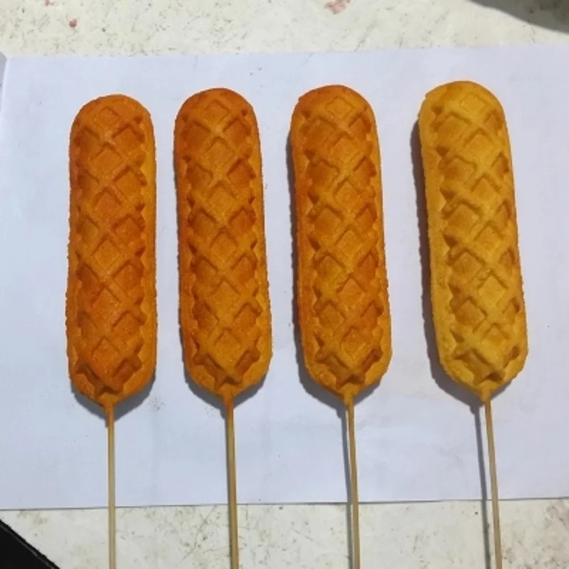 

Simulation Muffin Hot Dog Models Plastic Food Display Props Fake Hotdog Samples Waffle On A Stick Sausage Display Crafts