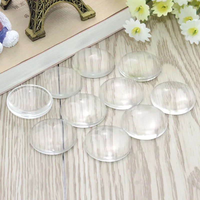 

10/12/16/18/20/25/30mm Square Round Clear Glass Cabochon for DIY Charm pendant Necklace Jewelry Making Jewelry Accessories
