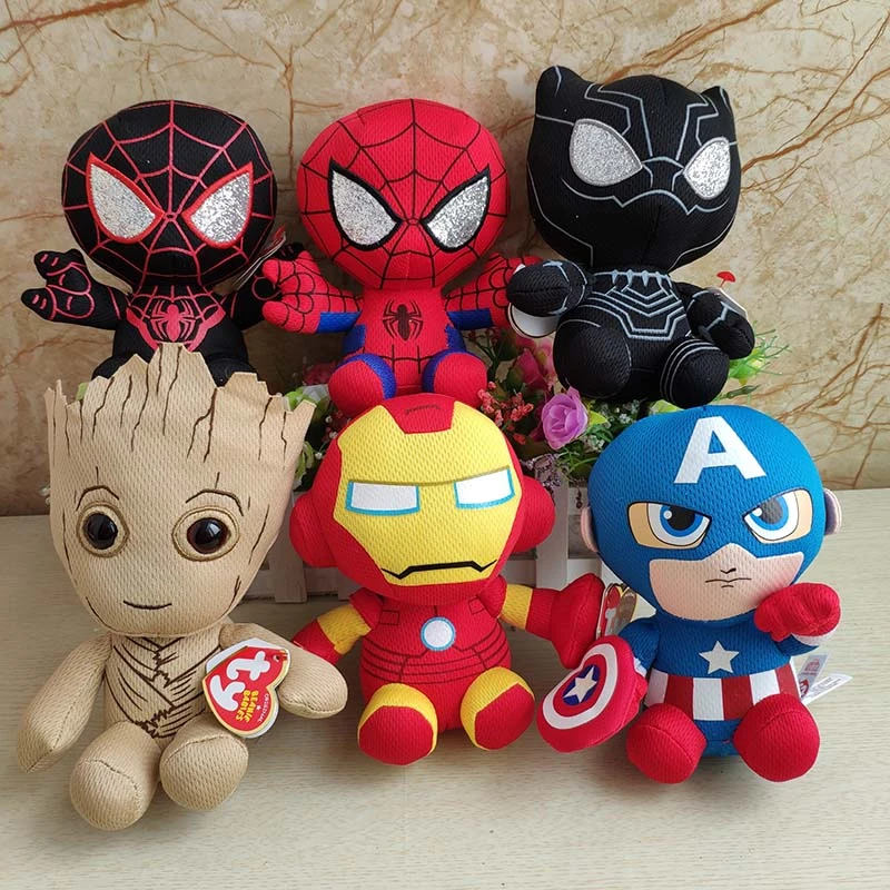 black spiderman plush