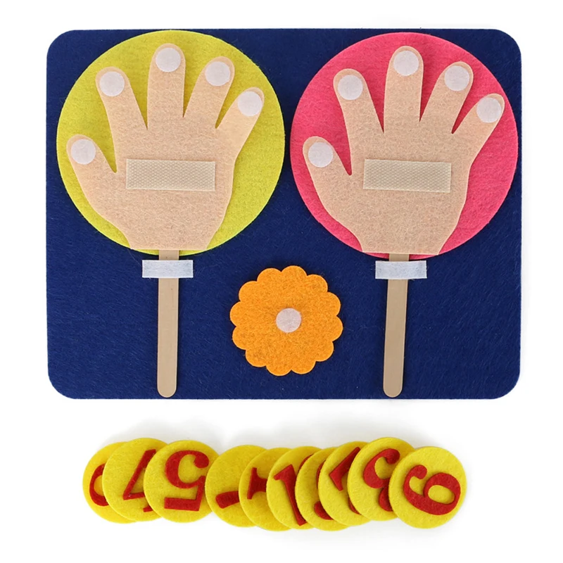  Funny Baby Counting Toys Kindergarten Teaching Aids Math Finger Numbers Set Handmade Puzzle Educati - 33012805564
