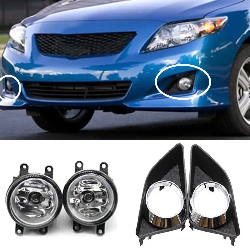 

For Toyota COROLLA/ALTIS 2008-2010 A Set Front Fog Lamp Cover Trim Replace