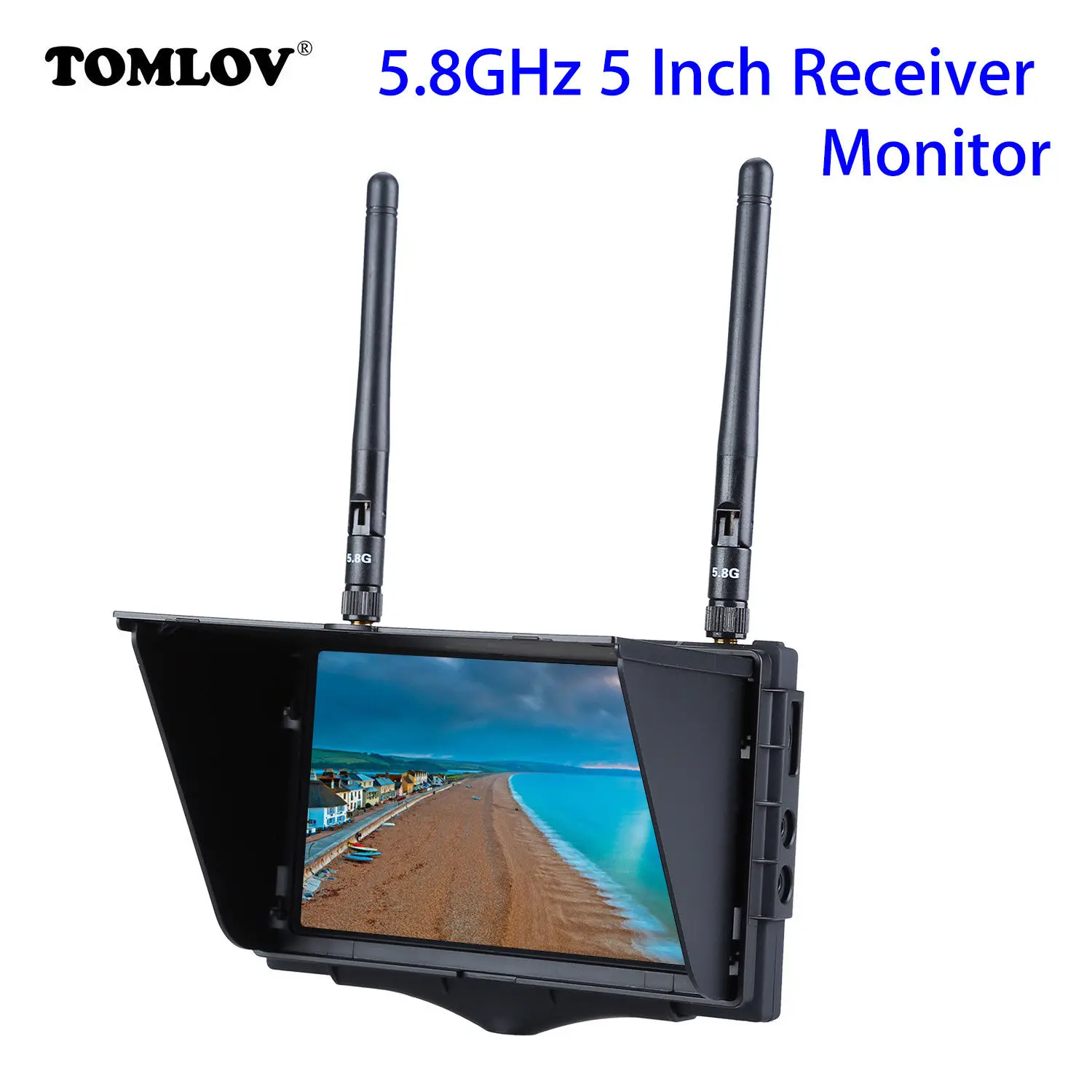 

TOMLOV FX508 5.8GHz High Brightness 5" LCD Monitor Diversity Receiver With DVR Function 800x480 Pixels 40CH For RC Quadcopter
