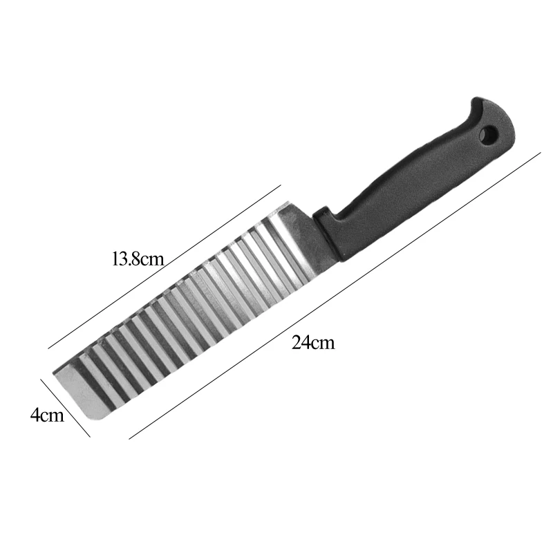 1 шт. волновой резак для картофеля из нержавеющей стали огурец морковь овощной нож измельчитель зубчатое лезвие для легкой нарезки кухонных принадлежностей