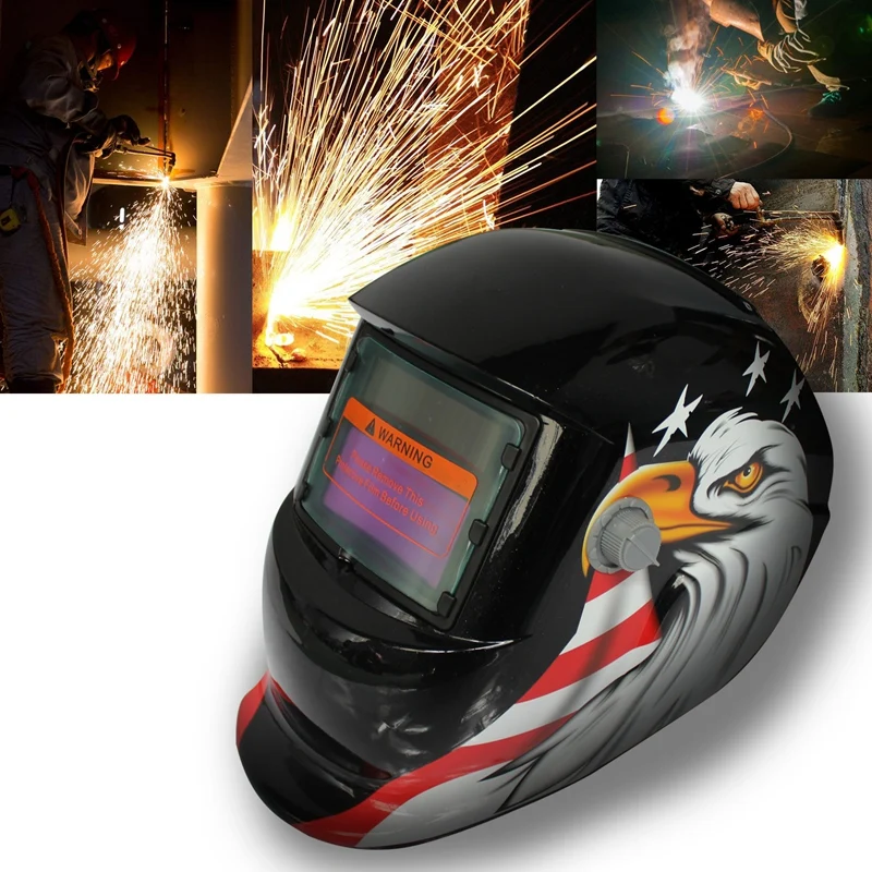 

Adjust Solar Pro Solar Welder Mask Auto-Darkening Welding Helmet Pattern White Eagle Welding Mask Helmet Welding Helmets Goggles