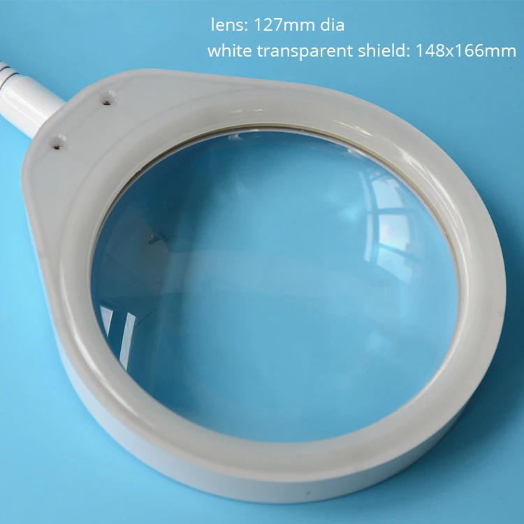  Desk Clip-on Magnifying Glass Lamp Lighted Illuminated 10X Optical Magnifier for PCB Inspection Bea - 32910070678