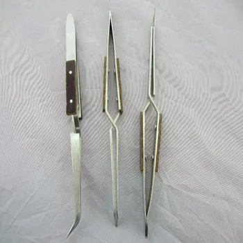 

Free Shipping 3pcs/lot curved selflock tweezers for jewelry making tool,pearl steel Repair picking Tools,160mm long holder clamp