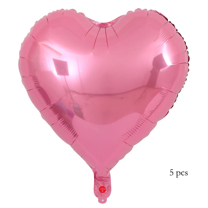 Decor Gifts Helium Balaos Pink heart Love Letter Red Lips Foil Balloon