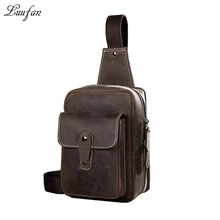 Мужская сумка crazy horse из натуральной кожи, сумка через плечо, мужская коричневая прочная воловья сумка с двойной подкладкой