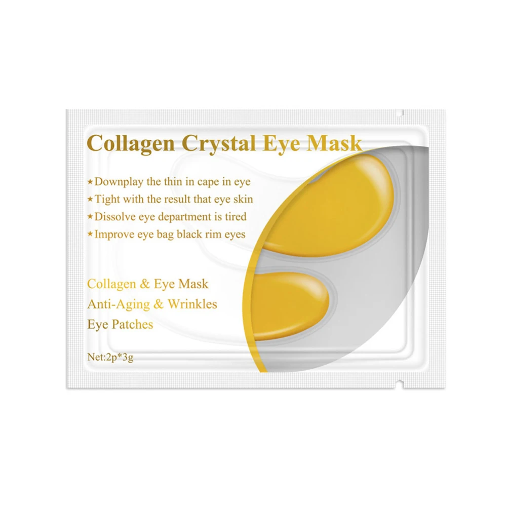 1 пара золотых кристаллов коллагеновая маска для глаз против старения отечность увлажняющие маски для глаз Colageno гелевые подушечки для глаз TSLM1 - Цвет: 01