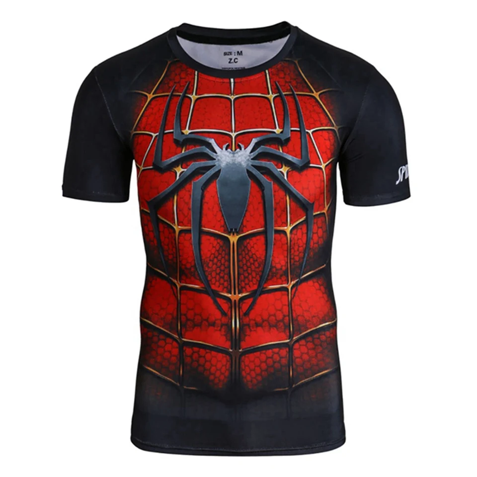 New 2017 Fitness Men Sets Spiderman Compression Shirts + Leggings Base Layer Crossfit Brand Long Sleeve T Shirt Clothing New 2017 Fitness Men Sets Spiderman Compression Shirts + Leggings Base Layer Crossfit Brand Long Sleeve T Shirt Clothing