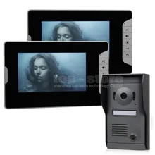 DIYSECUR Calidad 7 pulgadas Monitor de Color Video de La Puerta Sistema de Intercomunicación Del Timbre Del Teléfono de Kit Manos Libres Impermeable IR Cámara de Visión Nocturna