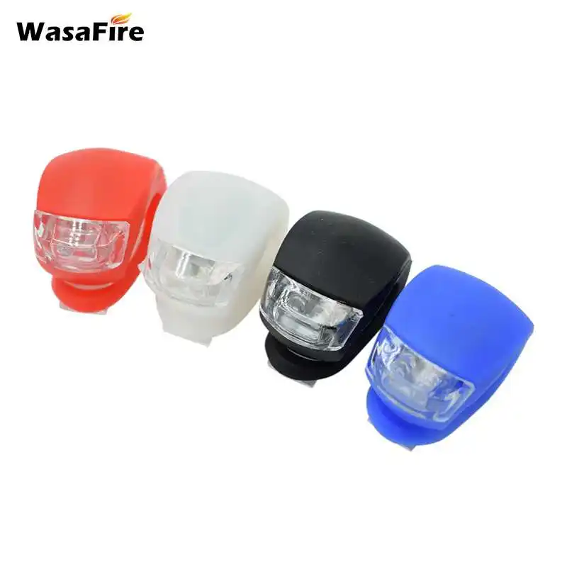 WasaFire سيليكون سلامة تحذير ضوء 3 طرق دراجة أضواء خوذة اضواء فلاش صمامات ليد عجلة مصباح دراجة أمامي دورة الخلفية الذيل مصباح