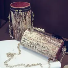 10 шт. EMS модная женская сумка сумки Повседневное клатч искусственная кожа барабан ставки дерево Ретро сумка-мешок