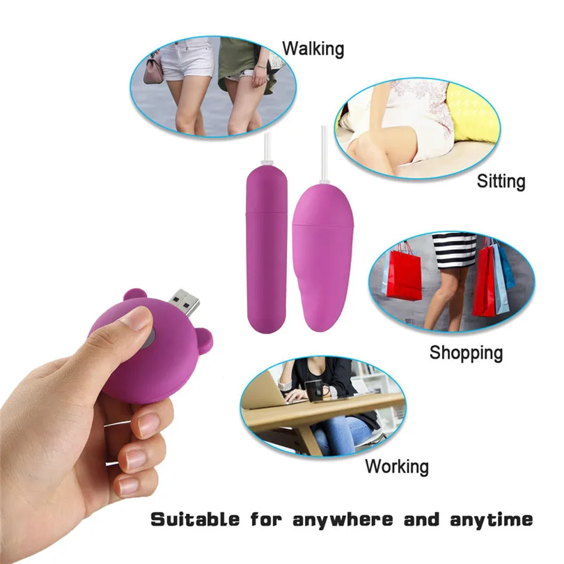 Silicone Vagina Balls Dual Egg Vibration Jumping Vibrator Clitoral Stimulator Tongue Massager Sex Toys Multiple Play (3)