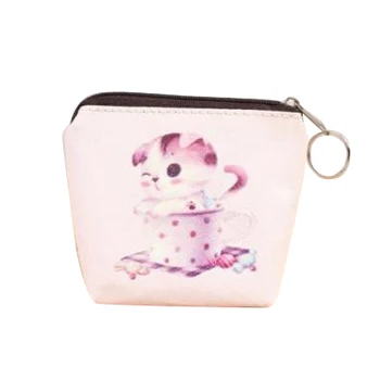 

Hot Women Girls Cute Zip Leather Coin Purse Wallet Bag Change Pouch Key Card Holder #27 Pink
