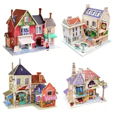 Мир прицелов 3D Деревянный Дом головоломка британская серия детская развивающая головоломка игрушка