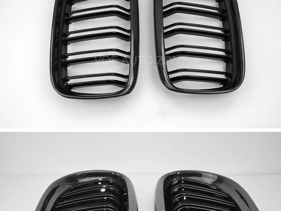 2009-2012 E90 Черный Глянец углеродного волокна M3 стиль 2-линией гоночный автомобиль решетка для BMW E90 3 серии(не подходит для E90 M3