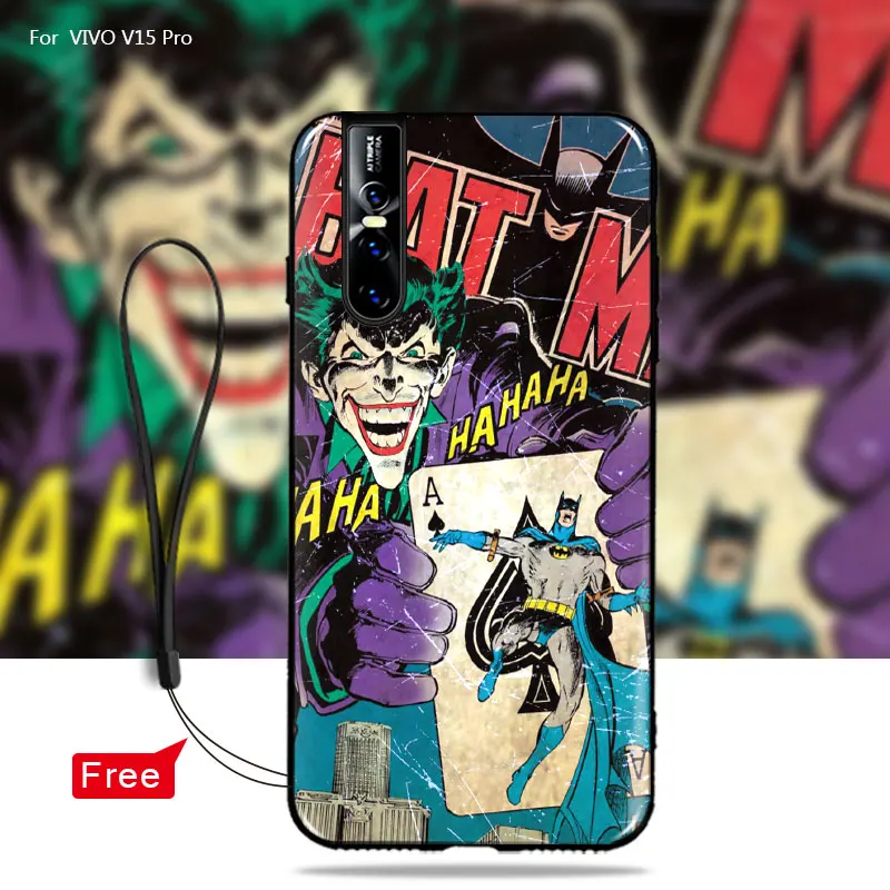 For Vivo V15 Pro Case Printed Black Soft silicone Cartoon Back Case For Vivo V15 Pro Phone Cover Cases For Vivo V 15 Pro V15Pro
