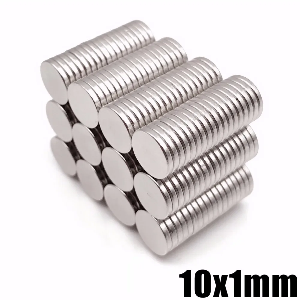 

100Pcs 10x1 Neodymium Magnet Permanent N35 10mm x 1mm NdFeB Super Strong Powerful Magnetic Magnets Small Round Disc 10*1mm