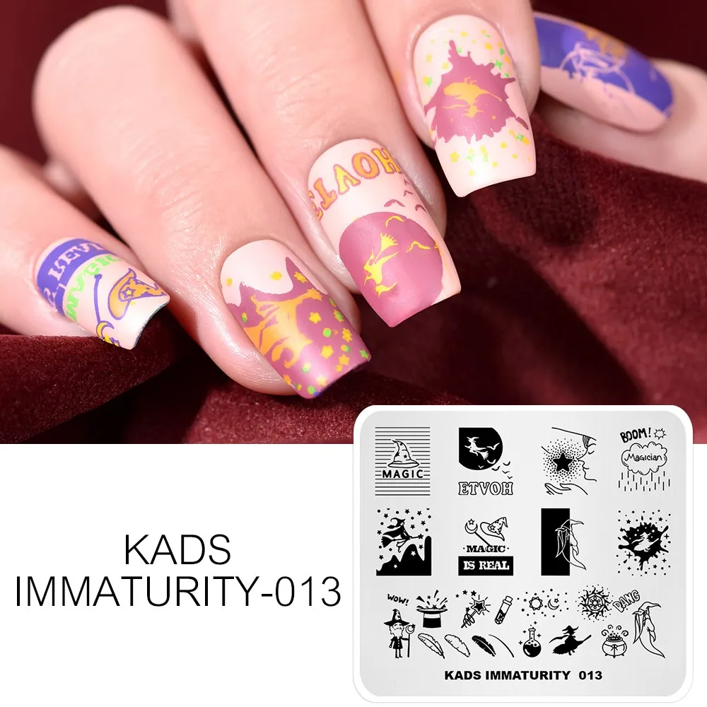 

Rolabling Stamping Plates 7*8cm Immaturity 013 Template Stencil Cartoon Image Nail Art Nail Printing Nail Mold Template Stamper