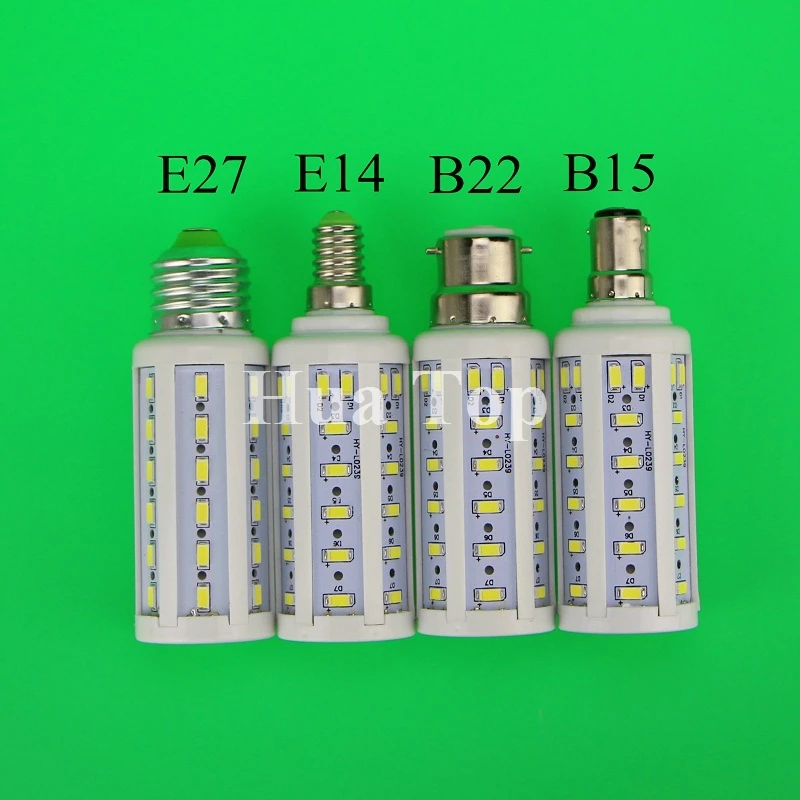 E27 B22 E14 E40 7 Вт, 15 Вт, 30 Вт, 40 Вт, 50 Вт, 60 Вт, 80 Вт, 100 Вт 5730 SMD Cree чип лампа переменного тока в виде кукурузы 110V 220V светодиодный лампы холодный теплый белый лампада