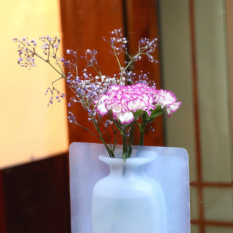 

Silicone Floret Bottle Magic Sticker on Glass Wall Flower Pots KM88