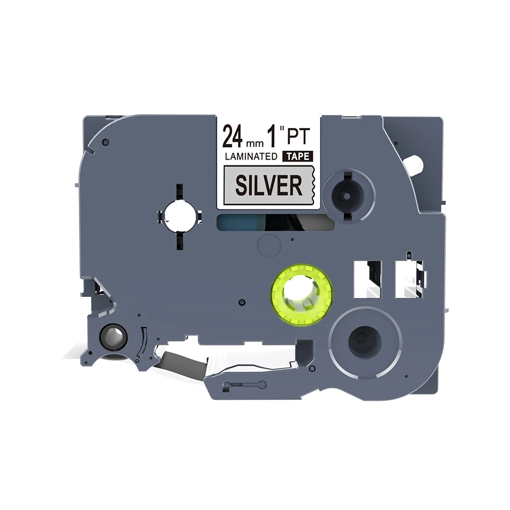 

1PCS TZ2 951/ TZ2-951/tz2 951/tz2-951/tz 951/24mm*8m/Black on Silver label tapes Compatible TZ P-Touch series label printers