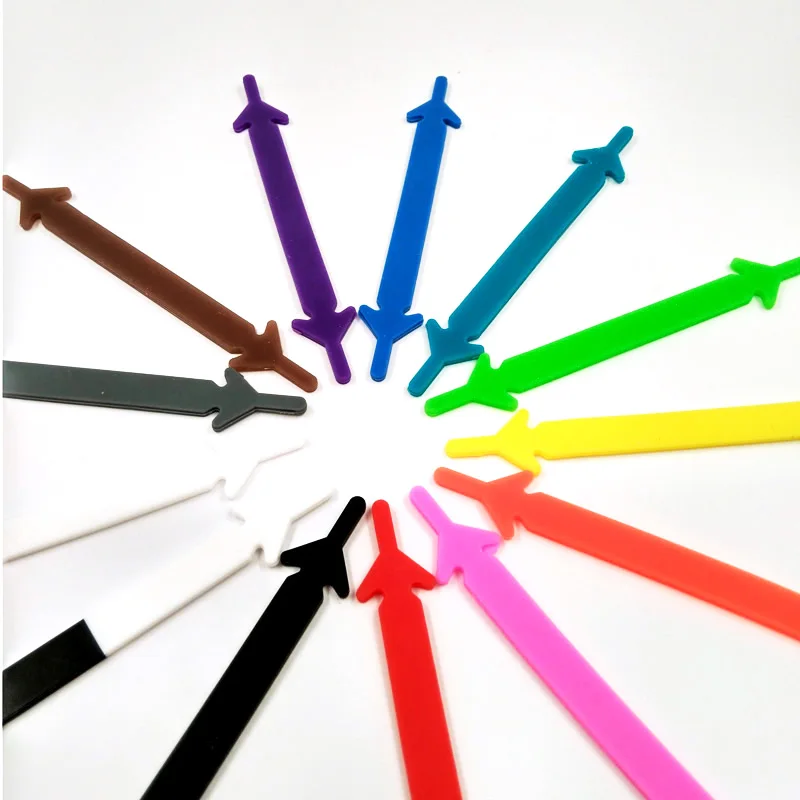 JUP 1 Bag / 12 Root Design Elastic Laces Lazy Laces for Fashion Kids Adults Silicone Elastic Stretch Shoelaces buckle Shoestring