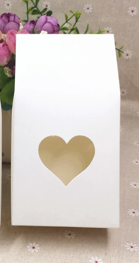 30 шт./лот, крафт-бумага, свадебные подарочные пакеты с ПВХ окном, упаковка, защищающая от показа, Подарочная коробка, декоративные коробки 8x16x5 см - Цвет: white