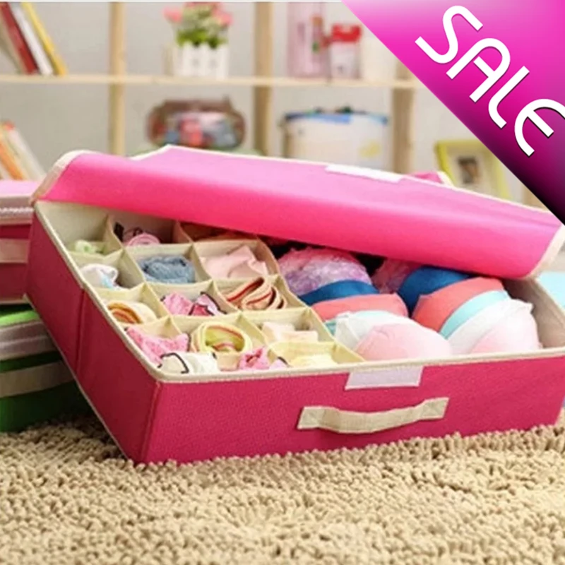 Foldable Underwear Cloth Storage Box Cube Basket Organizer Bins
