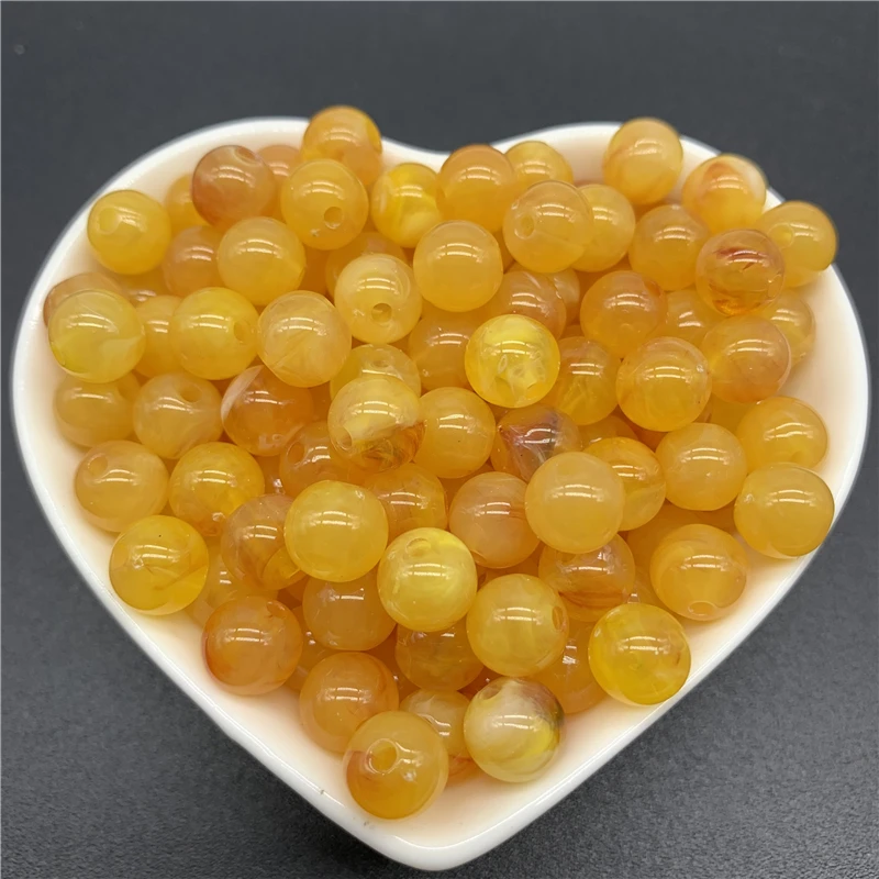 6mm 8mm 10mm Acrylic Spacer Beads Round Loose Cat's Eye Beads For Jewelry Making DIY Bracelet Necklace Accessories 